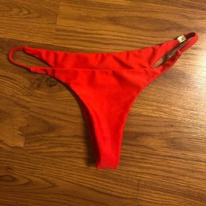 Red bikini bottoms